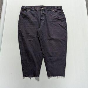 asos DESIGN US Size 24 Dark Rinse Cut Off Jeans